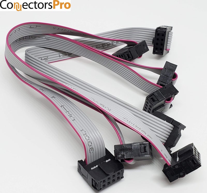 Connectors Pro Pc Accessories 8 Inces 20cm Length 2x4 8P IDC 4-Pack Silver Flat Ribbon Cable with Black 2.54mm FC (8P-20cm-4PK) - Image 5